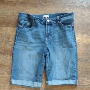 Juicy Couture Womens 10 Blue Denim Stretch‎ Shorts